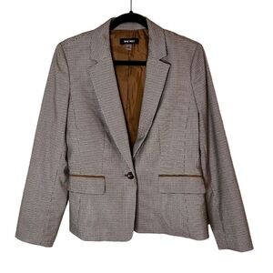 Nine West Women's Houndstooth Plaid Blazer
